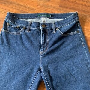 Lauren Ralph Lauren High-Rise Dark Blue Denim Jeans